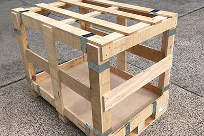 Open wooden Crates