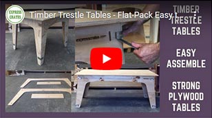 Wooden Trestle tables video